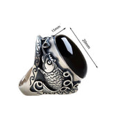 FREE Today: Transformation Strength Black Obsidian Koi Fish Symbol Adjustable Ring - image 4
