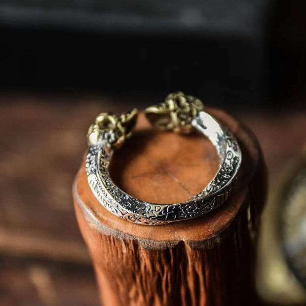Buddha Stones The Lord Of The Corpse Forest Copper Double Skull Keep Away Evil Spirits Ring - image 1