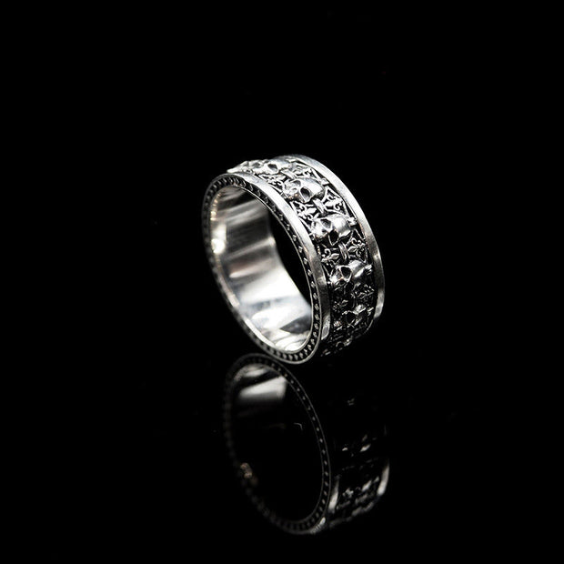 Buddha Stones The Lord Of The Corpse Forest Copper Skull New Beginning Ring - image 8