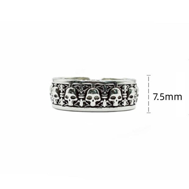 Buddha Stones The Lord Of The Corpse Forest Copper Skull New Beginning Ring - image 9