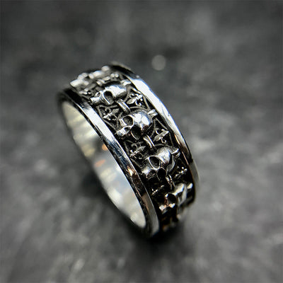 Buddha Stones The Lord Of The Corpse Forest Copper Skull New Beginning Ring - Copper Skull - image 0