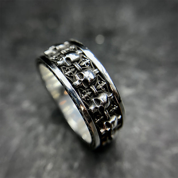 Buddha Stones The Lord Of The Corpse Forest Copper Skull New Beginning Ring - Copper Skull - image 0