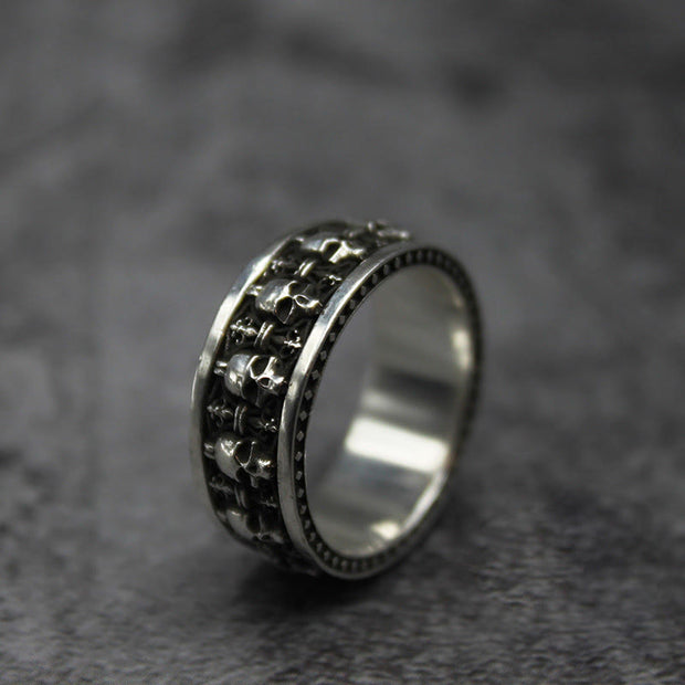 Buddha Stones The Lord Of The Corpse Forest Copper Skull New Beginning Ring - image 1