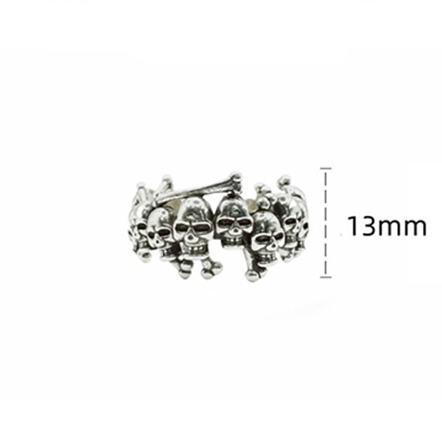 Buddha Stones Copper Skull Bone The Lord Of The Corpse Forest Keep Away Evil Spirits Ring - image 3