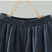 Buddha Stones Embroidered Frog Button Cotton Padded Women's Wide Leg Pants With Pockets - image 2