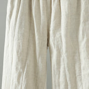 Buddha Stones Embroidered Frog Button Cotton Padded Women's Wide Leg Pants With Pockets - image 10