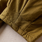 Buddha Stones Plain Cotton-padded Women's Harem Cotton Thick Pants With Pockets - image 6