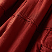 Buddha Stones Plain Cotton-padded Women's Harem Cotton Thick Pants With Pockets - image 20