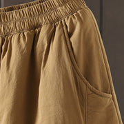 Buddha Stones Plain Warm Cotton-padded Women's Harem Cotton Pants With Pockets - image 4