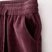 Buddha Stones Casualcorduroy Cotton-padded Women's Cotton Pants With Pockets - image 15