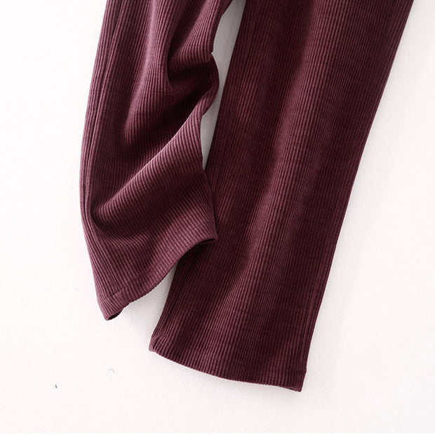 Buddha Stones Casualcorduroy Cotton-padded Women's Cotton Pants With Pockets - image 19