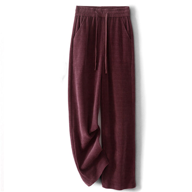 Buddha Stones Casualcorduroy Cotton-padded Women's Cotton Pants With Pockets - image 17