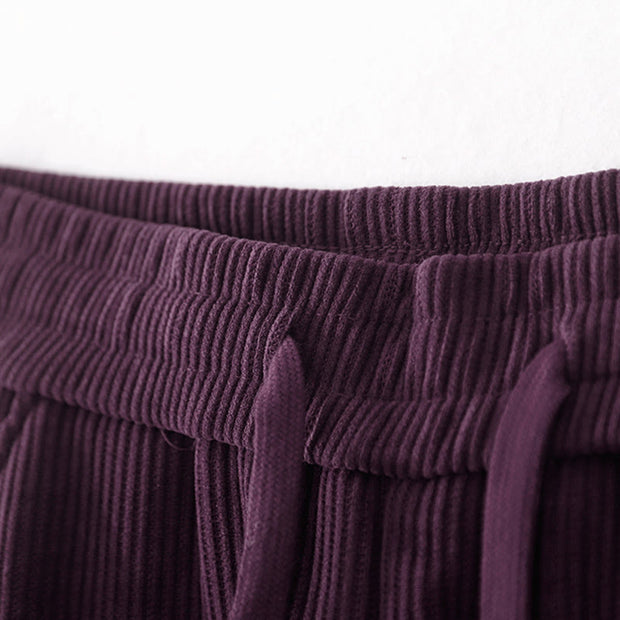 Buddha Stones Casualcorduroy Cotton-padded Women's Cotton Pants With Pockets - image 29