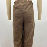 Buddha Stones Casual Corduroy Straight-leg Women's Cotton Pants With Pockets - image 2