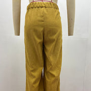 Buddha Stones Casual Corduroy Straight-leg Women's Cotton Pants With Pockets - image 11