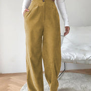 Buddha Stones Casual Corduroy Straight-leg Women's Cotton Pants With Pockets - image 12