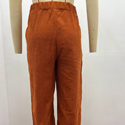 Buddha Stones Casual Corduroy Straight-leg Women's Cotton Pants With Pockets - image 21