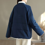 Buddha Stones Women's Long Sleeve Thickened Cotton-padded Cotton Jacket With Pockets - image 5