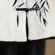 Buddha Stones Women's Embroidered Long Sleeve Thickened Cotton Jacket With Pockets - image 9