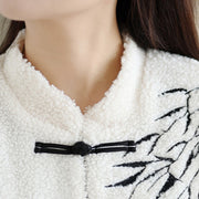 Buddha Stones Women's Embroidered Long Sleeve Thickened Cotton Jacket With Pockets - image 10