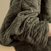 Buddha Stones Women's Buttons Long Sleeve Thickened Cotton Jacket With Pockets - image 9