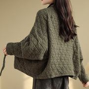 Buddha Stones Women's Buttons Long Sleeve Thickened Cotton Jacket With Pockets - image 8