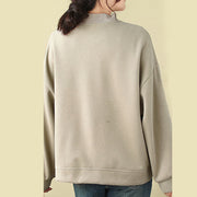 Buddha Stones Plain Women's Buttons Crew Neck Long Sleeve Cotton Jacket With Pockets - image 11