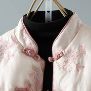 Buddha Stones Women's Embroidery Frog-button Long Sleeve Cotton Thicken Jacket With Pockets - image 15
