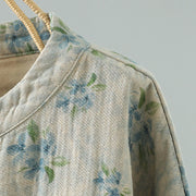 Buddha Stones Women's Print Flowers Frog-button Long Sleeve Polyester Jacket With Pockets - image 18