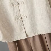 Buddha Stones Casual Women's Embroidery Long Sleeve Stand Collar Cotton Shirt - image 6