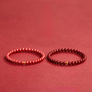 Buddha Stones 925 Sterling Silver Cinnabar Beads Blessing Bracelet - image 12