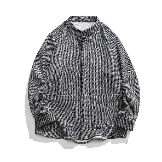 Buddha Stones Solid Color Frog-Button Long Sleeve Men's Cotton Corduroy Jacket With Pockets - image 31