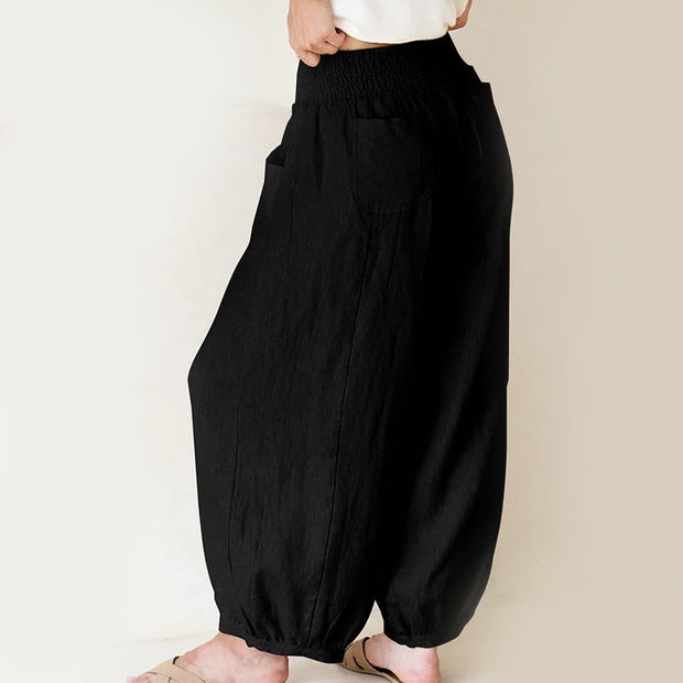 Buddha Stones Plain Color Women's Wide Leg Pants With Pockets - image 4