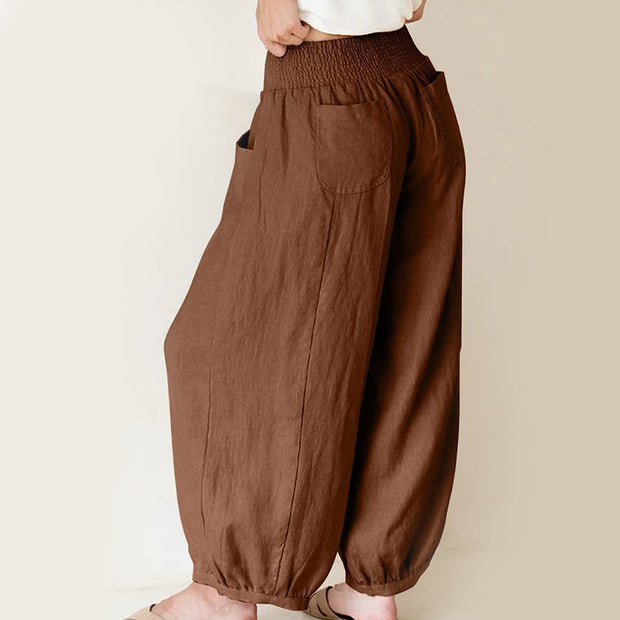 Buddha Stones Plain Color Women's Wide Leg Pants With Pockets - image 8