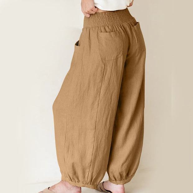 Buddha Stones Plain Color Women's Wide Leg Pants With Pockets - image 12