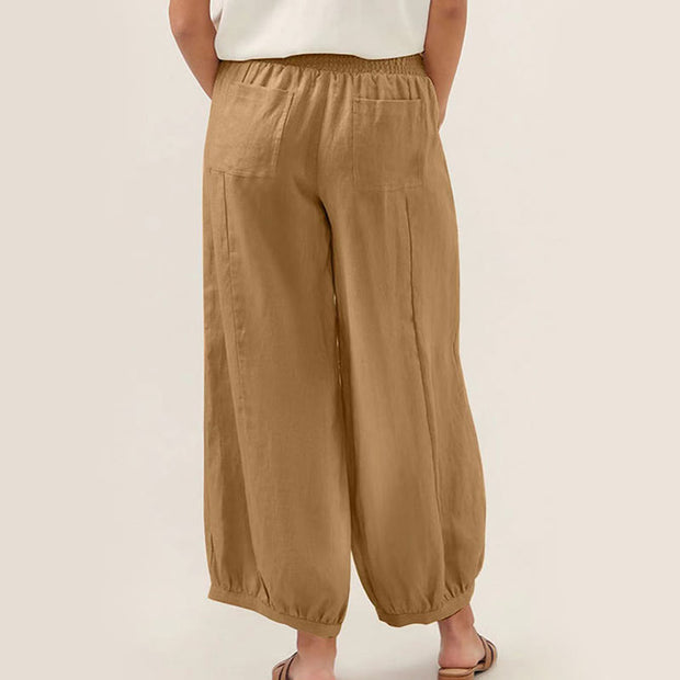 Buddha Stones Plain Color Women's Wide Leg Pants With Pockets - image 13