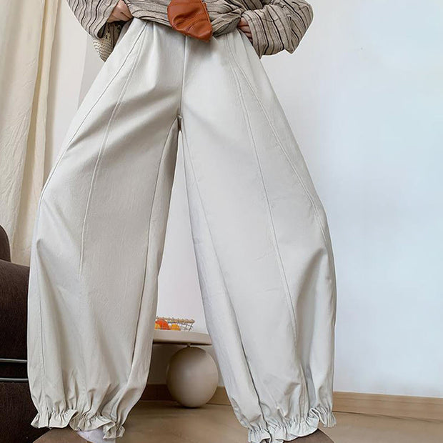 Buddha Stones Plain Color Drawstring Women's Bud Pants With Pockets - image 8