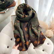 Buddha Stones Thickened Winter Paisley Flowers Vines Pattern Soft Scarf Shawl - image 17