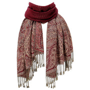 Buddha Stones Spring Long Leaves Flowers Pattern Tassel Soft Scarf Shawl - image 11