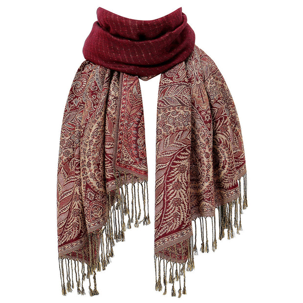 Buddha Stones Spring Long Leaves Flowers Pattern Tassel Soft Scarf Shawl - image 11