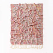 Buddha Stones Spring Cashew Flower Leaves Vines Geometric Pattern Tassel Soft Scarf Shawl - image 3