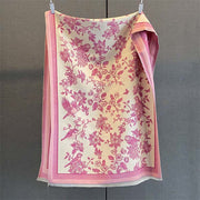 Buddha Stones Commute Flowers Bird Pattern Color Contrast Design Tassels Cozy Soft Scarf Shawl - LightPink - 190*65 cm - image 11