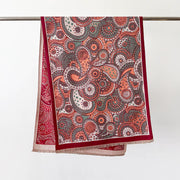 Buddha Stones Winter Ethnic Style Paisley Geometry Pattern Tassels Soft Scarf Shawl - Red - 186*66cm - image 9