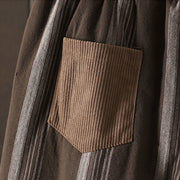 Buddha Stones Commute Striped Cotton Corduroy Men's Harem Pants With Pockets - image 5