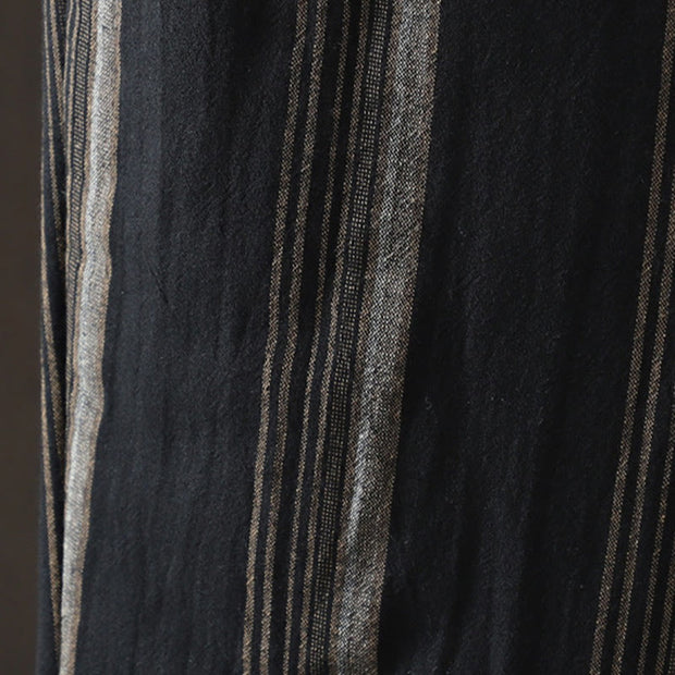 Buddha Stones Commute Striped Cotton Corduroy Men's Harem Pants With Pockets - image 12