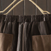 Buddha Stones Commute Striped Cotton Corduroy Men's Harem Pants With Pockets - image 3