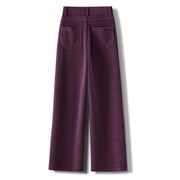 Buddha Stones Winter Straight Leg Design Cotton Corduroy Women's Wide Leg Pants With Pockets - image 6