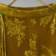 Buddha Stones Women's Jacquard High Waist Design Wide Leg Cotton Fleece-Lined Pants With Pockets - image 3