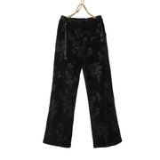 Buddha Stones Women's Jacquard High Waist Design Wide Leg Cotton Fleece-Lined Pants With Pockets - image 14