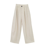 Buddha Stones Women's High Waist Zipper Design Wide Leg Cotton Corduroy Pants With Pockets - Beige - US6，UK/AU10，EU38 (L) - image 17